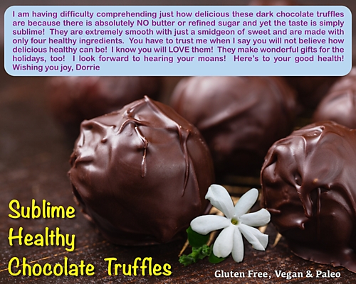 Sublime Healthy Chocolate Truffles